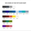 tank top color chart - Snorlax Merch