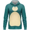 Snorlax Pokemon Lightweight Hoodie FRONT mockup - Snorlax Merch
